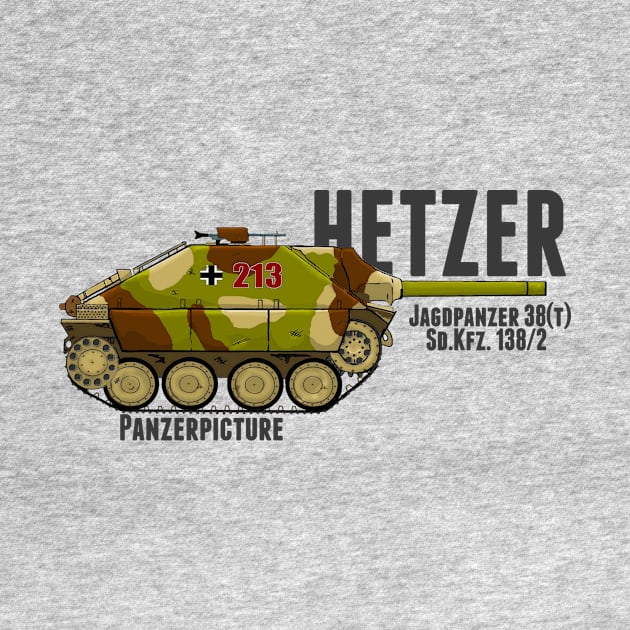 Jagdpanzer Hetzer T-shirt by Panzerpicture